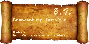 Brandenburg István névjegykártya