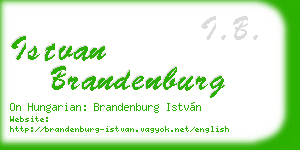 istvan brandenburg business card